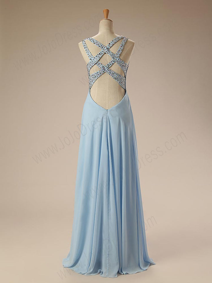 Pastel Blue Regency Empire Bridgerton Formal Prom Evening Dress EN139
