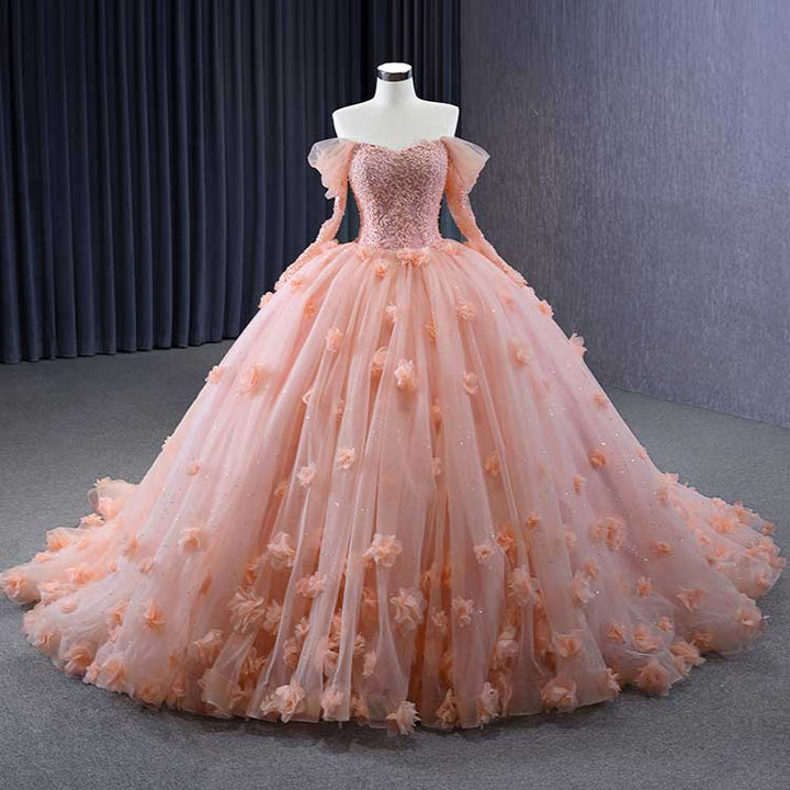 Peach Formal Evening Dress
