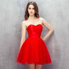 Hot Red Formal Cocktail Dress with Mini Skirt EN1005