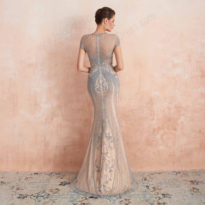 Retro Hollywood Fitted Maxi Formal Evening Dress EN3404