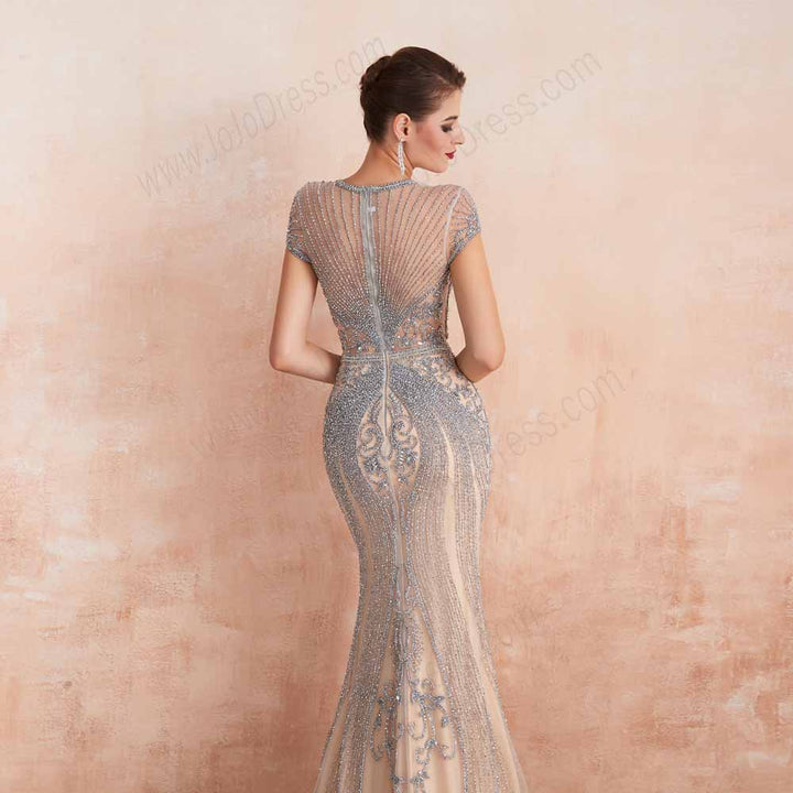 Retro Hollywood Fitted Maxi Formal Evening Dress EN3404
