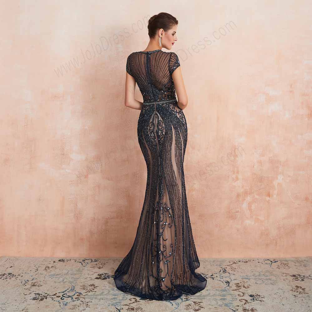 Black Retro Hollywood Fitted Maxi Formal Evening Dress EN3404 Size 14 / Black Black Retro Hollywood Fitted Maxi Formal Evening Dress EN3404 Size 14 / Black