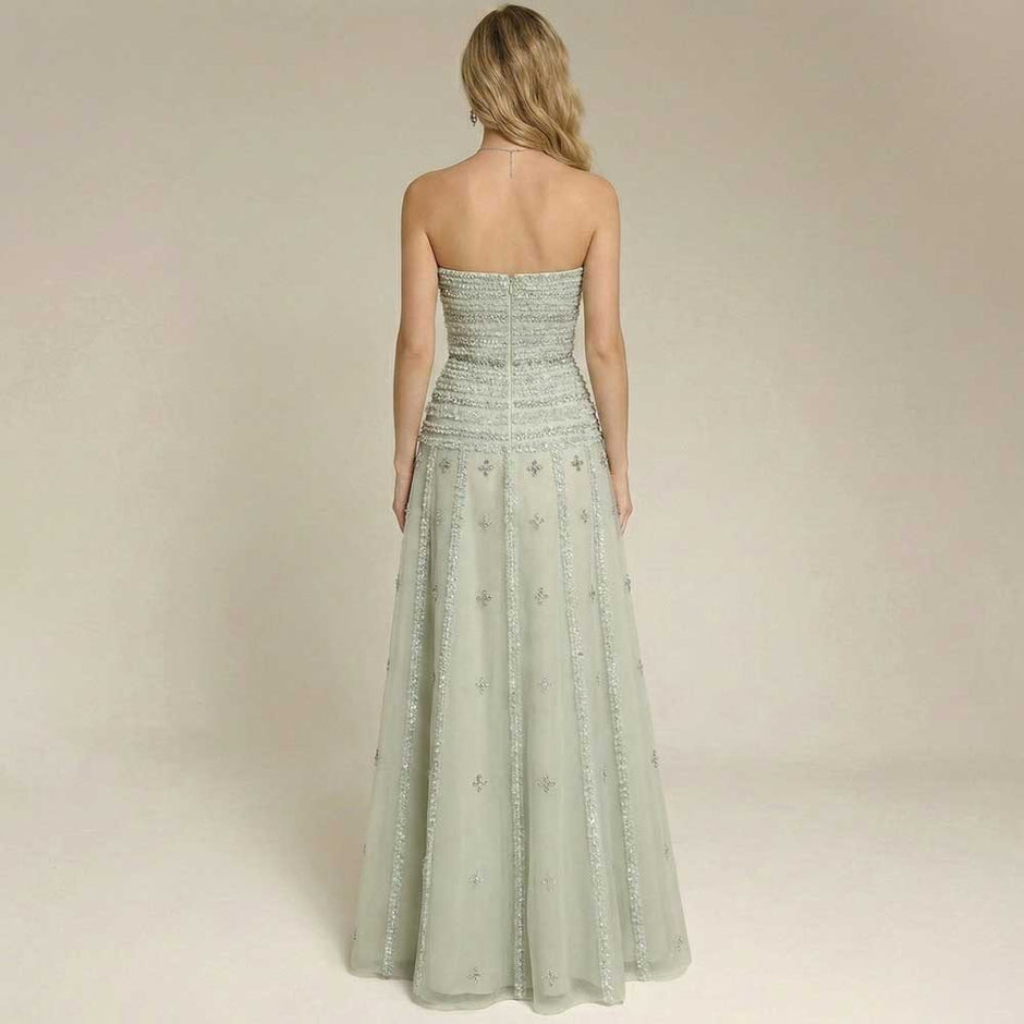 jojo bridesmaid dresses Thierry Colson Valentina dress - Yellow & Grey