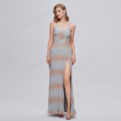 Silver Ombre Maxi Formal Prom Evening Dress EN5203
