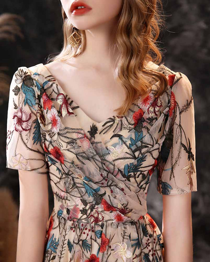 Short Vintage Style Formal Prom Dress EN3906