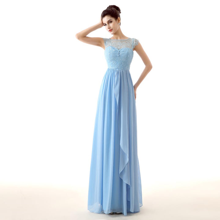 Pastel Blue Vintage Style Formal Prom Evening Dress EN138