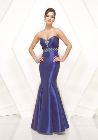 Blue Strapless Sweetheart Mermaid Formal Prom Evening Dress HB140A