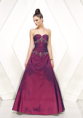 Strapless Sweetheart A-Line Embroidered Prom Formal Dress HB145A