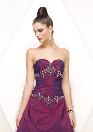 Strapless Sweetheart A-Line Embroidered Prom Formal Dress HB145A
