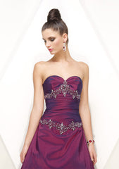 Strapless Sweetheart A-Line Embroidered Prom Formal Dress HB145A