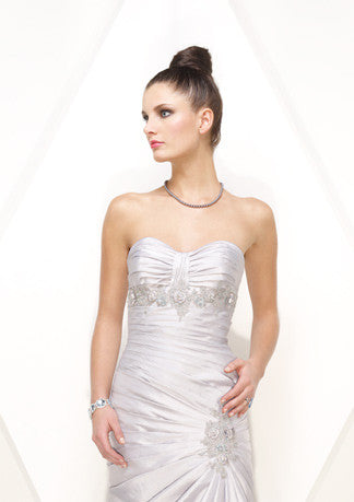 White Strapless A-Line Formal Prom Evening Dress HB149A