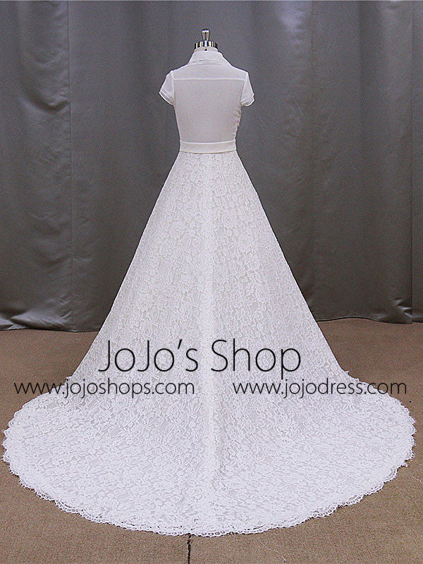 Retro Style Lace Dress With Short Sleeve Blouse | BB005