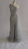 Sparkly Silver Maxi Gala Formal Evening Dress EN5502
