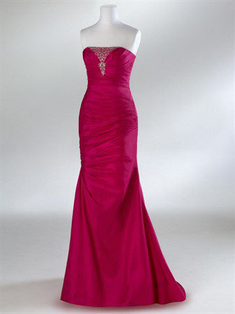 Fuschia Pink Sleek Classy Formal Prom Graduation Dress HB2015B