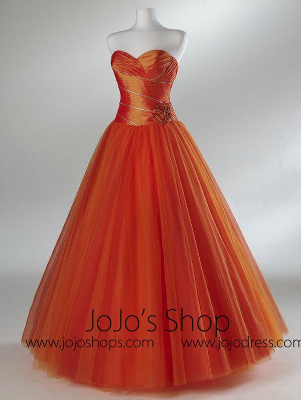 Orange Home Coming Prom Formal Dress HB2018B