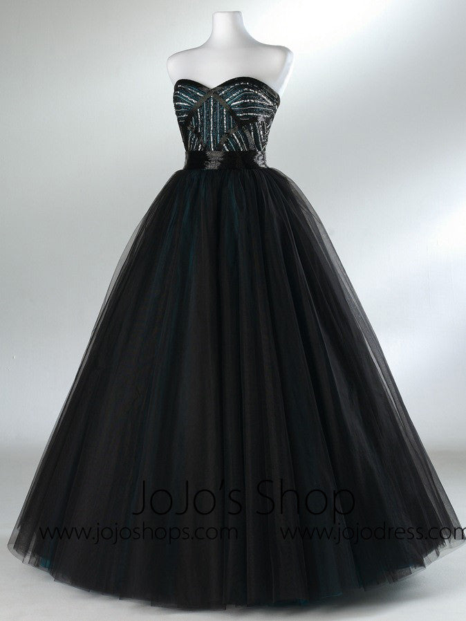 Black Strapless Tulle Formal Prom Ball Gown Dress HB2020A Size 12 / Other Black Strapless Tulle Formal Prom Ball Gown Dress HB2020A Size 12 / Other