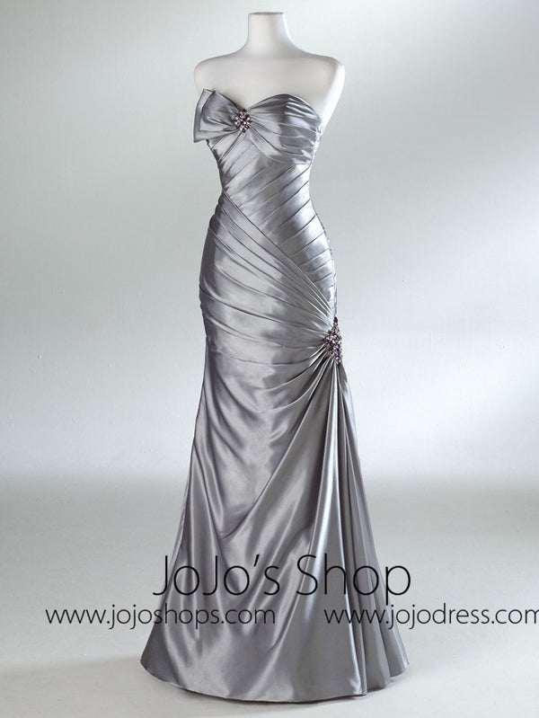 Silver Mermaid Prom Formal Evening Dress HB2021C