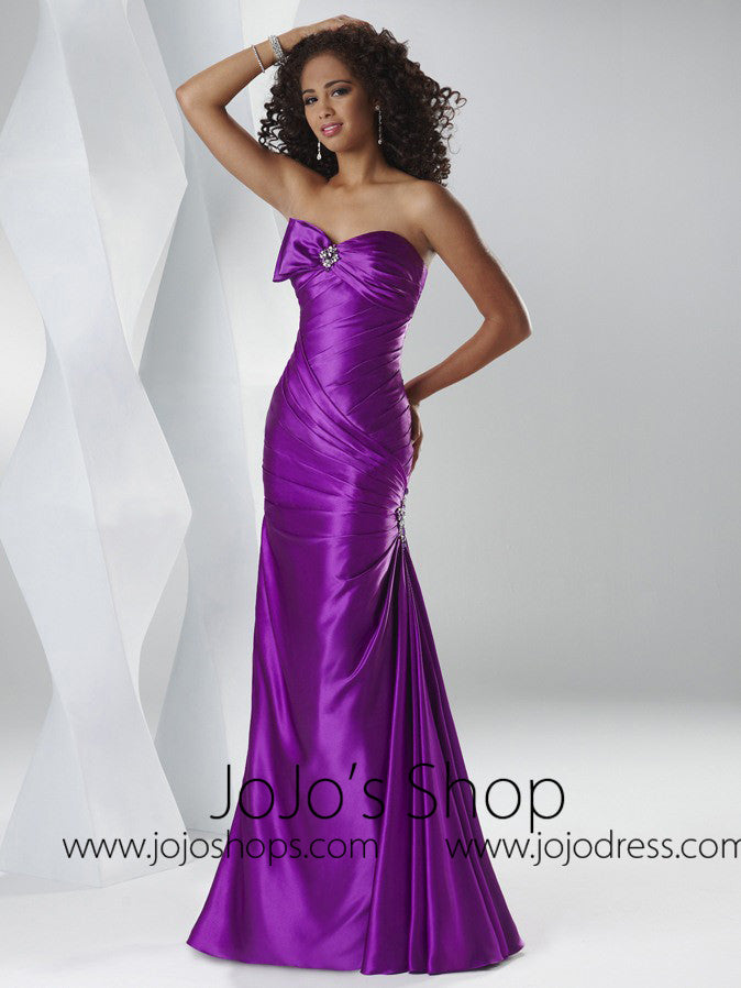 Purple Fit N Flare Graduation Prom Evening Formal Dress HB2021D