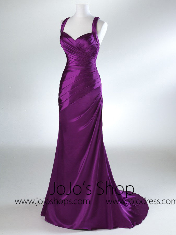 Violet Fit And Flare Graduation Prom Evening Dress HB2022A