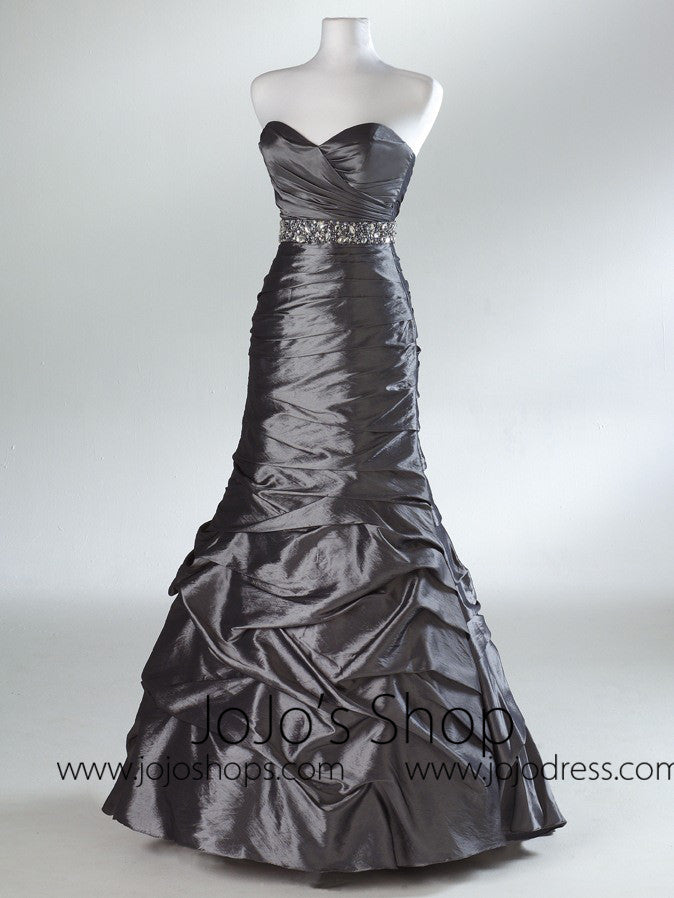 Silver Empire Sweetheart Formal Prom Evening Dress HB2023B