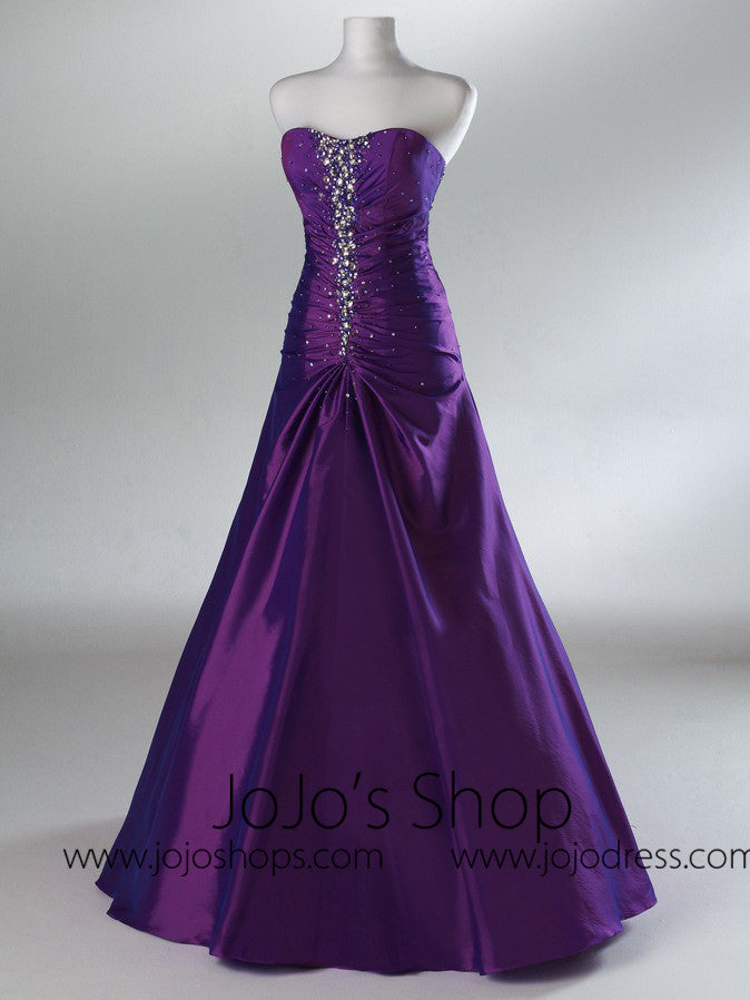 Purple Graduation Formal Military Ball Gown  HB2025A