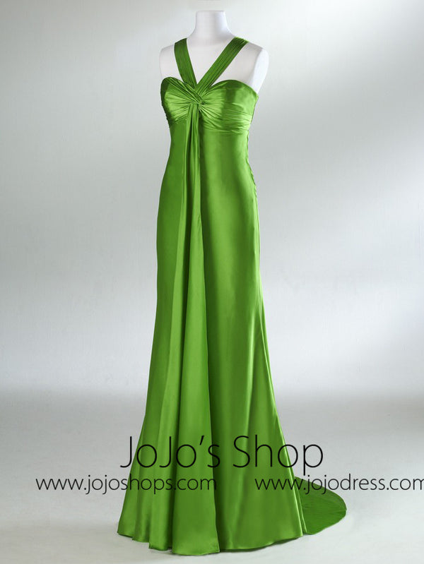 Green Empire Slim Formal Graduation Dress HB2026A