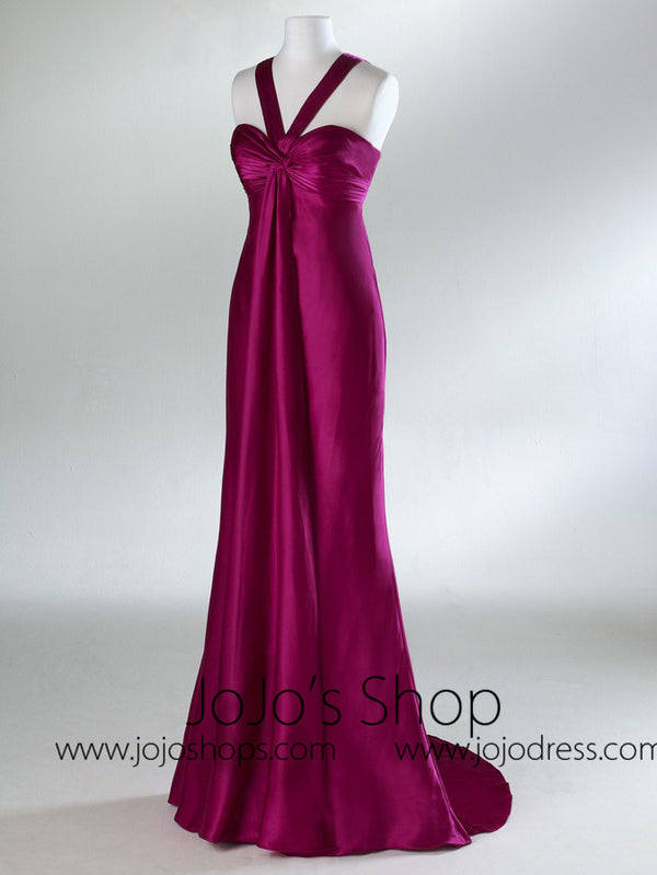 Pink Purple Empire Formal Prom Bridesmaid Dress HB2026B