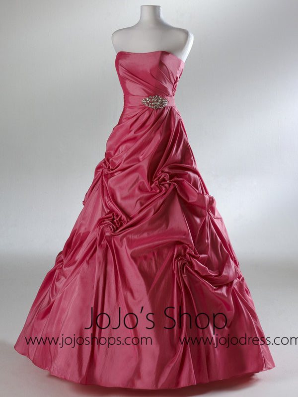 Fuschia Pink Strapless Sweet Sixteen Ball Gown  HB2029A