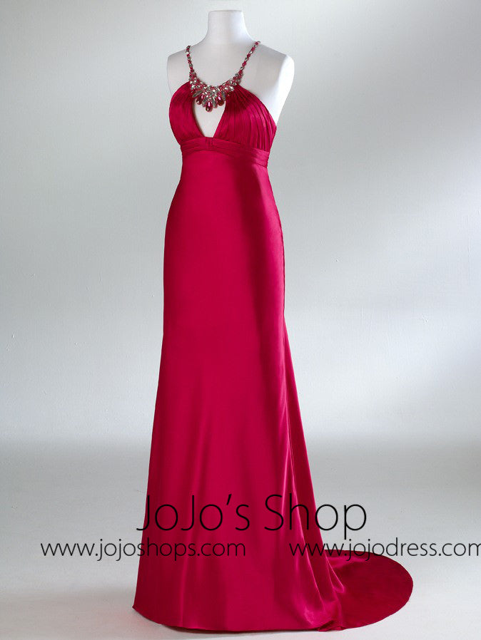 Red Full Length Prom Formal Graudation Dress HB2031A