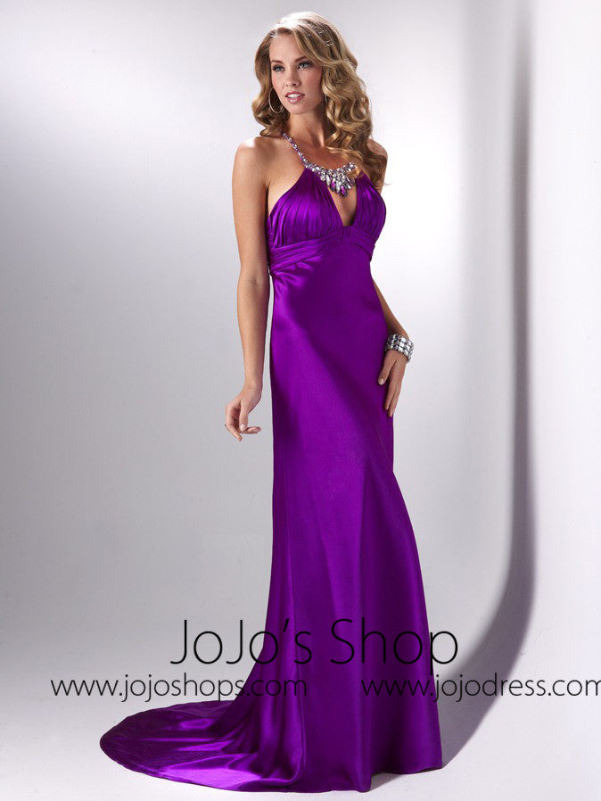 Purple Sexy Hot Sleek Prom Formal Evening Dress HB2031B