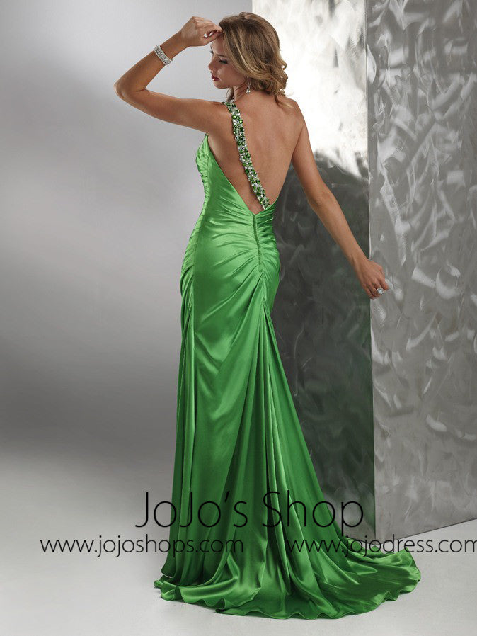 Hot Sexy Green One Shoulder Prom Formal Dress HB2033C