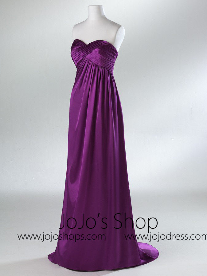 Empire Strapless Formal Bridesmaid Prom Evening Dress HB2034A