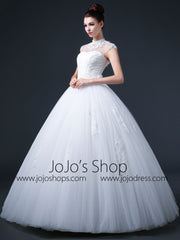Princess Debutante Ball Gown Dress with Mandarin Collar and Keyhole C3008