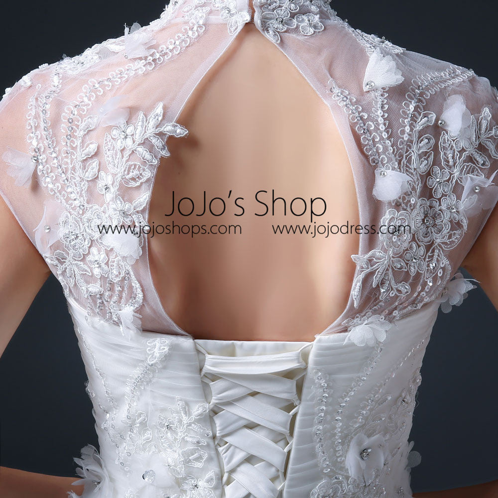 Princess Debutante Ball Gown Dress with Mandarin Collar and Keyhole C3008