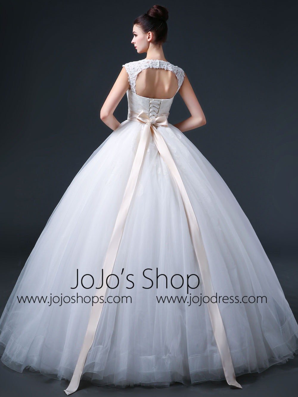Princess Ball Gown Dress with Keyhole Back CC3009