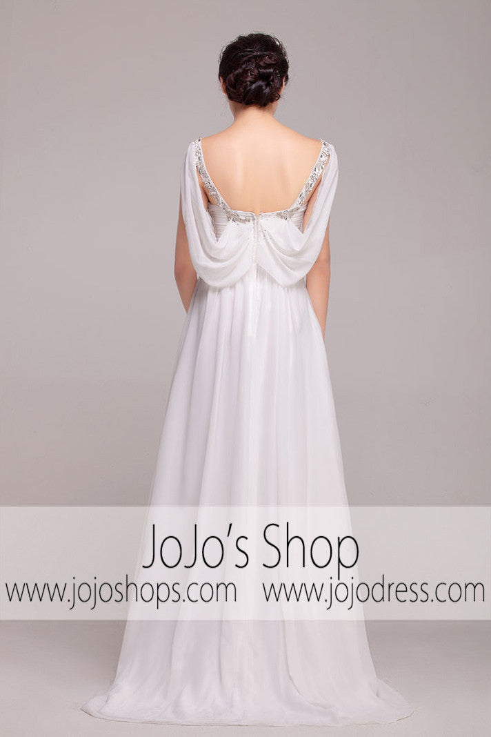 Grecian Goddess V Neck Jeweled Dress | G2006