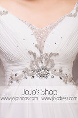 Grecian Goddess V Neck Jeweled Dress | G2006
