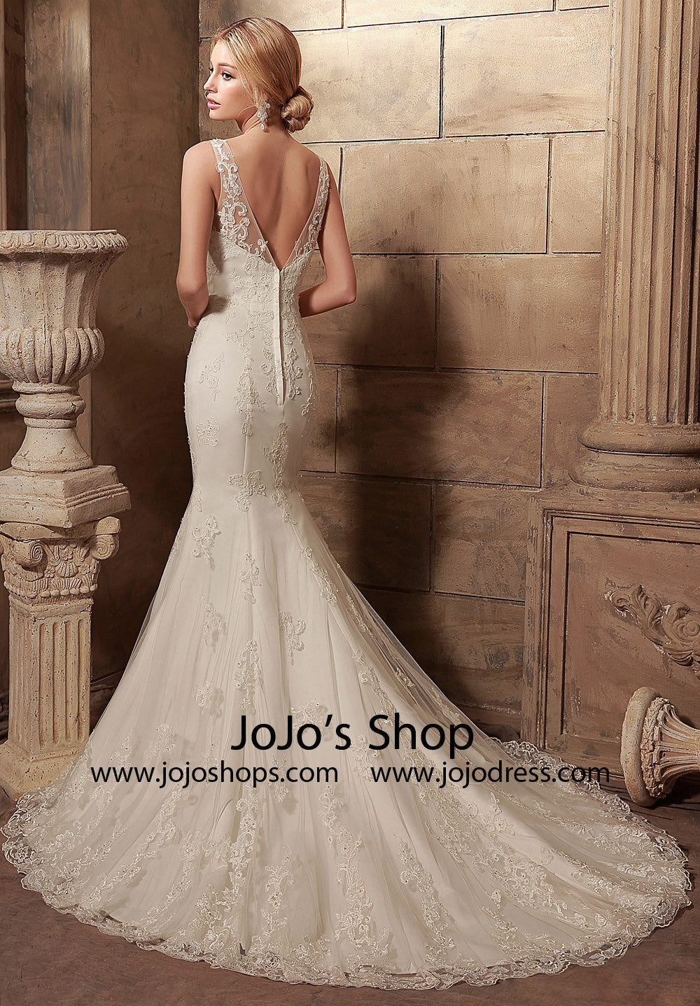 Vintage Style Fit and Flare Lace Dress | HL1003