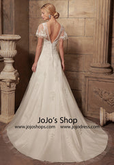 Vintage Style Modest Lace Dress with Butterfly Sleeves | HL1012