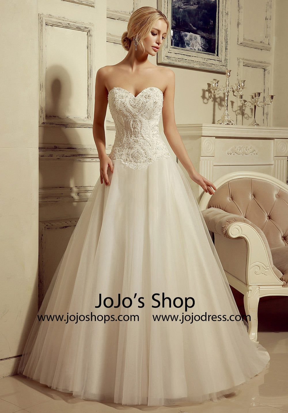 Strapless Ball Gown Style Dress with Sweetheart Neckline | HL1013