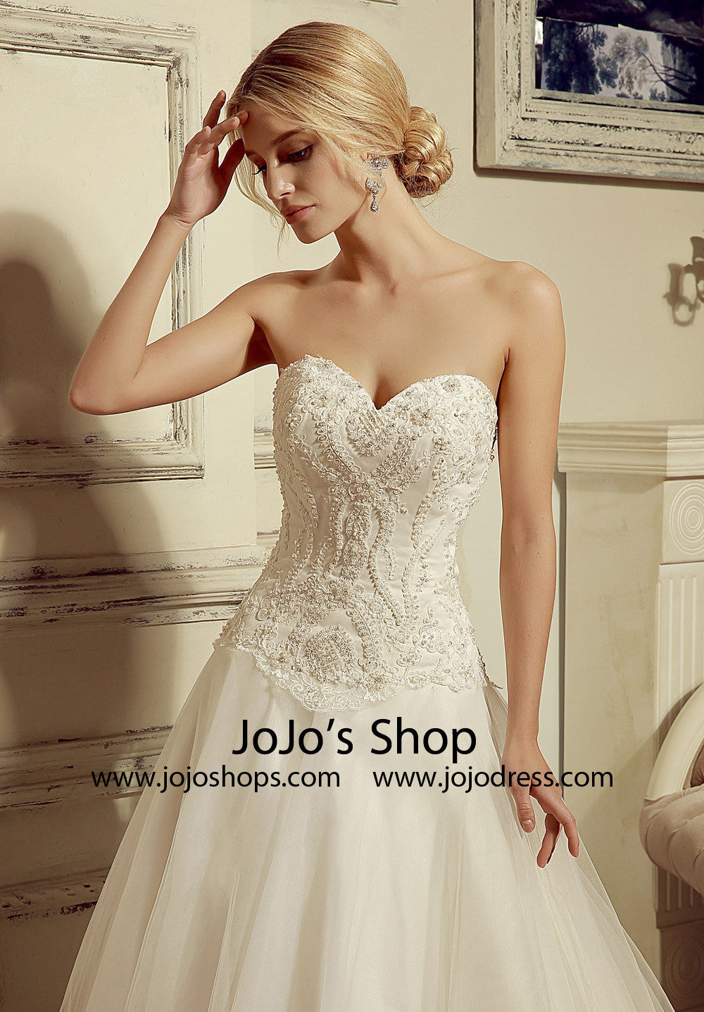 Strapless Ball Gown Style Dress with Sweetheart Neckline | HL1013