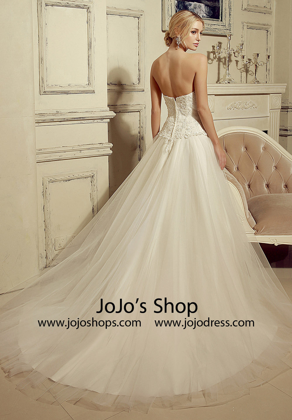 Strapless Ball Gown Style Dress with Sweetheart Neckline | HL1013