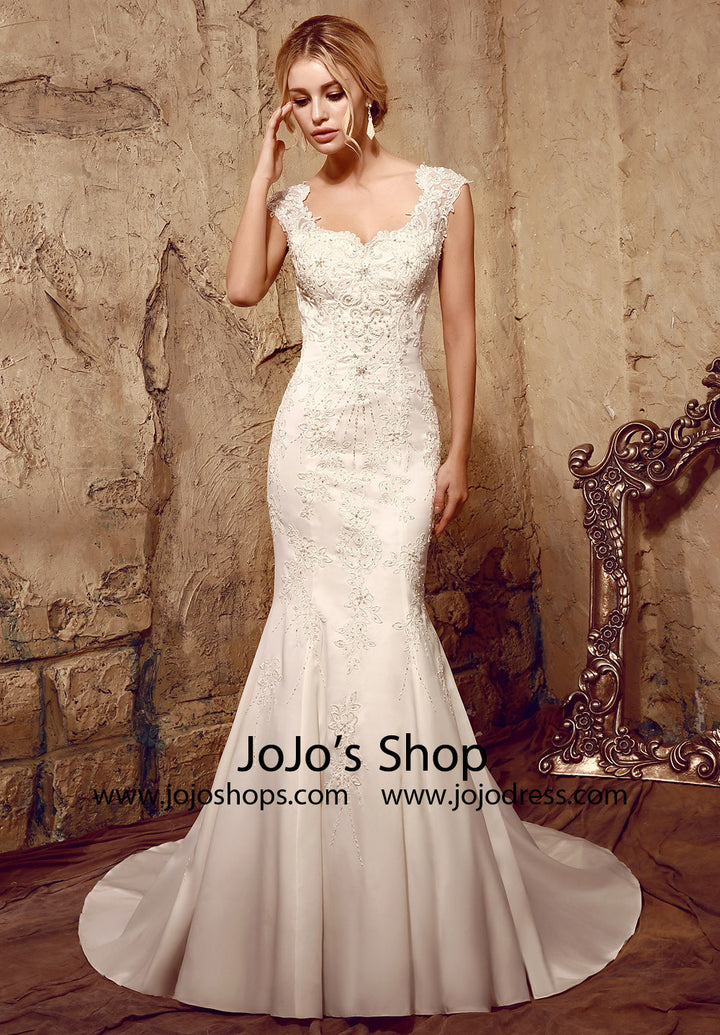 Vintage Style Fit and Flare Lace Mermaid Dress | HL1016