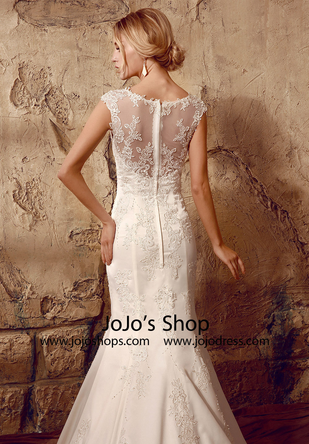 Vintage Style Fit and Flare Lace Mermaid Dress | HL1016 Custom Size / Ivory Vintage Style Fit and Flare Lace Mermaid Dress | HL1016 Custom Size / Ivory