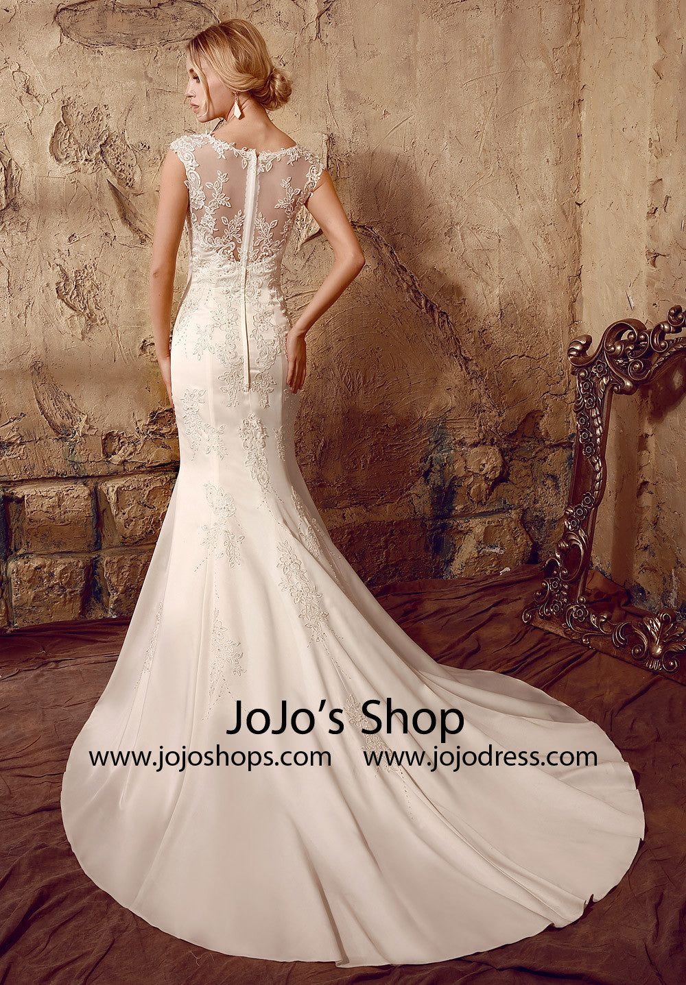 Vintage Style Fit and Flare Lace Mermaid Dress | HL1016