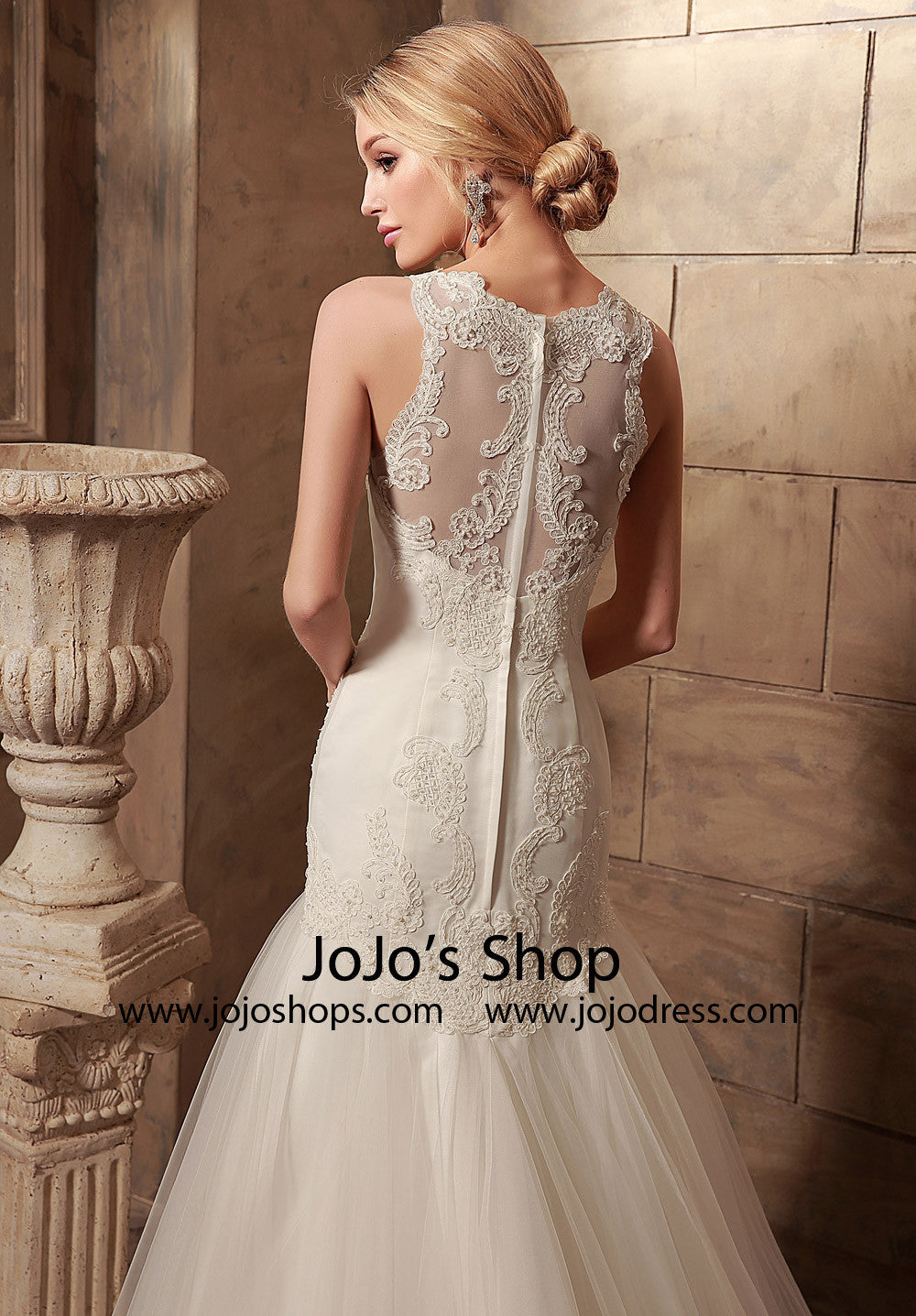 Vintage Lace Fitted A-line Dress | HL1018