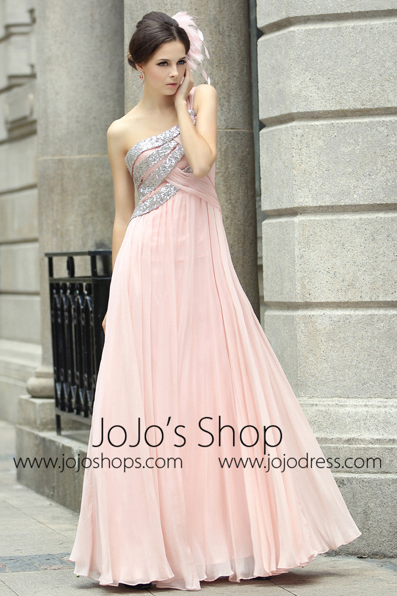 Pink Grecian Goddess One Shoulder Prom Formal Evening Dress Medium / Pink Pink Grecian Goddess One Shoulder Prom Formal Evening Dress Medium / Pink