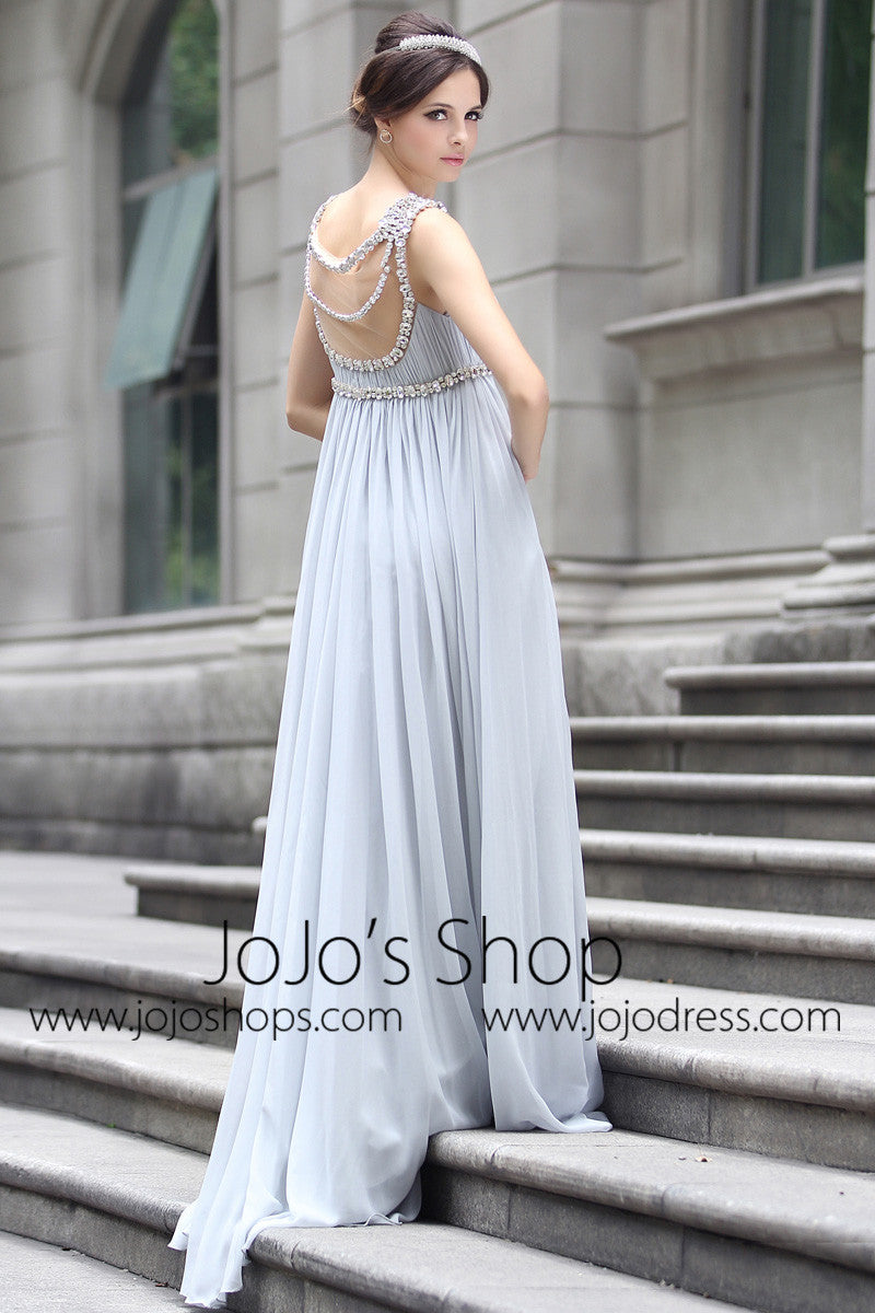 Grecian Goddess Empire Waist Gray Formal Prom Evening Dress Size 22W / Gray Grecian Goddess Empire Waist Gray Formal Prom Evening Dress Size 22W / Gray