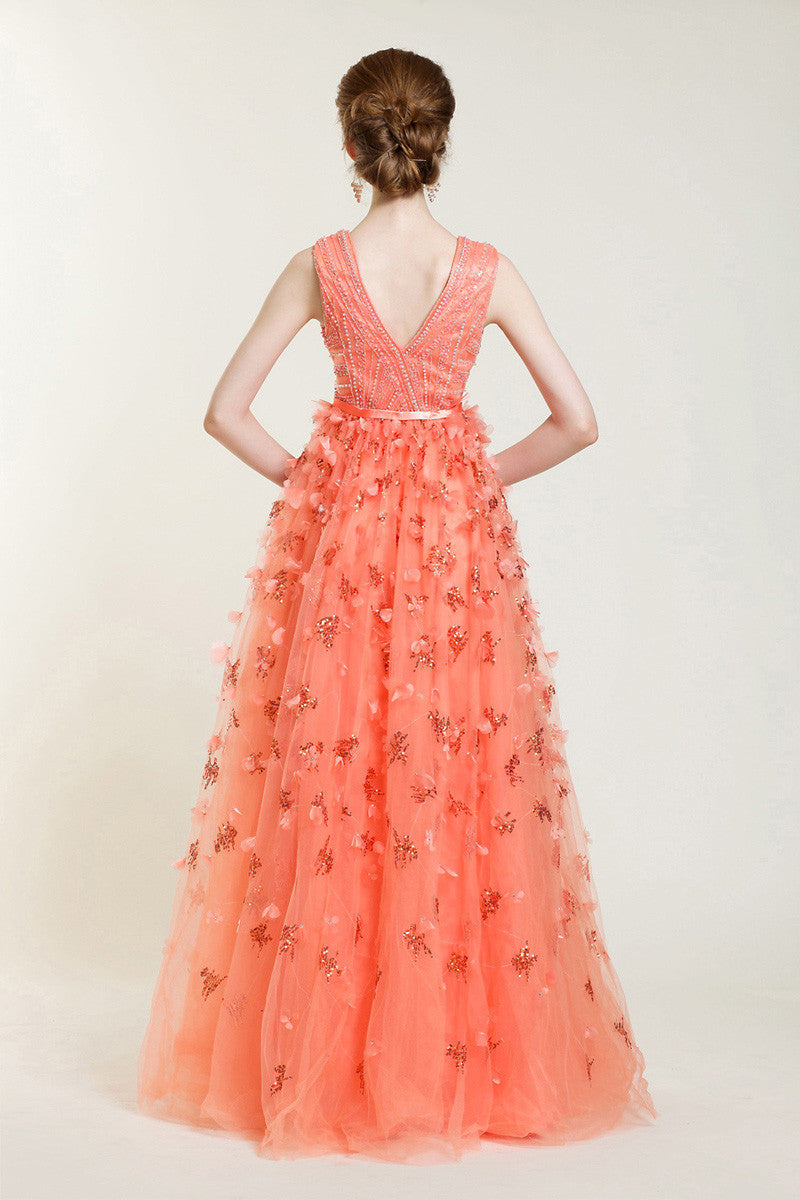 orange floral homecoming dress Zapaka Women Fuchsia Homecoming Dress A-Line Halter Neck Jacquard Floral Cocktail Dress, Orange / US2