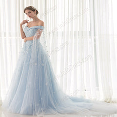 Blue Elsa Gown Prom Formal Dress EN903
